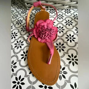 Bucco Capensis Leather Size 8 Floral Acctented Strappy Sandal